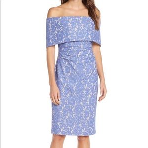 Vince Camuto Off Shoulder Lace Sheath Dress